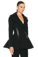 ALAÏA Fitted Jacket in Noir ALA?A, view 2, click to view large image.