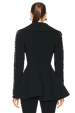 ALAÏA Fitted Jacket in Noir ALA?A, view 4, click to view large image.