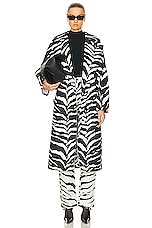 ALAÏA Trench Coat in Noir & Blanc, view 1, click to view large image.