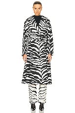 ALAÏA Trench Coat in Noir & Blanc, view 2, click to view large image.