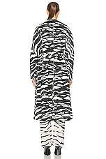 ALAÏA Trench Coat in Noir & Blanc, view 4, click to view large image.