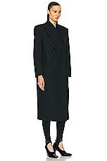 ALAÏA Large Coat in Noir, view 2, click to view large image.