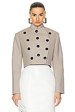 ALAÏA Short Jacket in Sable, view 1, click to view large image.