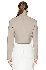 ALAÏA Short Jacket in Sable, view 3, click to view large image.
