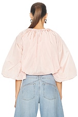 ALAÏA Balloon Jacket in Rose Pale, view 3, click to view large image.