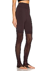ALAÏA Knit Legging in Aubergine, view 2, click to view large image.
