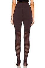 ALAÏA Knit Legging in Aubergine, view 3, click to view large image.