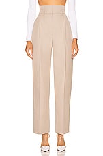 ALAÏA High Waisted Pant in Beige Clair, view 1, click to view large image.