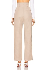 ALAÏA High Waisted Pant in Beige Clair, view 3, click to view large image.
