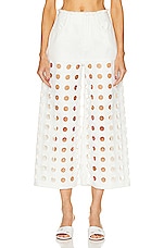 ALAÏA Low Waist Pant in Blanc, view 1, click to view large image.