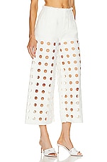 ALAÏA Low Waist Pant in Blanc, view 2, click to view large image.