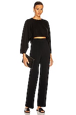 ALAÏA Tailored Pant in Noir, view 4, click to view large image.