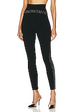 ALAÏA Embroidered Legging in Noir Alaia, view 1, click to view large image.