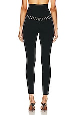 ALAÏA Embroidered Legging in Noir Alaia, view 4, click to view large image.