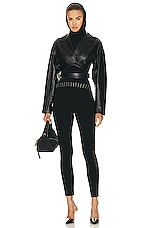 ALAÏA Embroidered Legging in Noir Alaia, view 5, click to view large image.