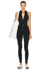 ALAÏA High Waisted Legging in Noir Alaia, view 5, click to view large image.