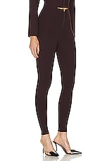 ALAÏA High Waisted Legging in Burgundy, view 2, click to view large image.