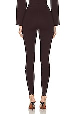 ALAÏA High Waisted Legging in Burgundy, view 4, click to view large image.