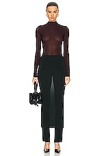 ALAÏA Skirt Pants in Noir, view 4, click to view large image.
