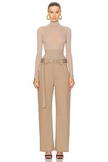 ALAÏA Cargo Pant in Tan, view 5, click to view large image.