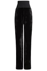 ALAÏA Velvet Pant in Noir Alaia, view 1, click to view large image.