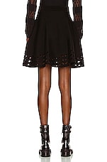 ALAÏA High Waisted Mini Skirt in Noir, view 3, click to view large image.