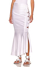 ALAÏA Edition 1986 Long Skirt in Blanc, view 1, click to view large image.