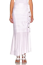ALAÏA Edition 1986 Long Skirt in Blanc, view 2, click to view large image.