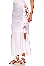 ALAÏA Edition 1986 Long Skirt in Blanc, view 4, click to view large image.