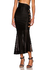ALAÏA Edition 1986 Long Skirt in Noir, view 1, click to view large image.