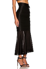 ALAÏA Edition 1986 Long Skirt in Noir, view 3, click to view large image.