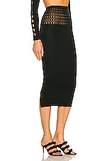 ALAÏA Tube Skirt in Vert Fonce, view 2, click to view large image.