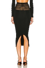 ALAÏA Tube Skirt in Vert Fonce, view 3, click to view large image.