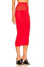 ALAÏA Tube Skirt in Ecarlate, view 2, click to view large image.