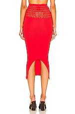 ALAÏA Tube Skirt in Ecarlate, view 3, click to view large image.