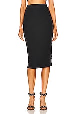 ALAÏA Openwork Skirt in Noir, view 2, click to view large image.
