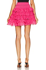 ALAÏA Ruffle Skirt in Fuchsia, view 3, click to view large image.