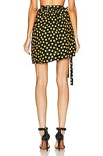 ALAÏA Knot Skirt in Nuit & Jaune, view 4, click to view large image.