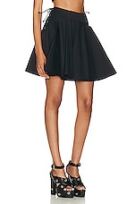 ALAÏA Skater Skirt in Bleu Fonce, view 2, click to view large image.