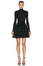 ALAÏA Crinoline Skirt in Noir ALA?A, view 4, click to view large image.
