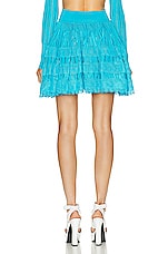 ALAÏA Crinoline Skirt in Turquoise, view 3, click to view large image.