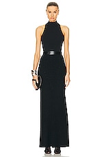 ALAÏA Long Skirt in Noir, view 4, click to view large image.