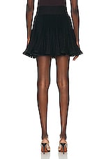ALAÏA Short Skirt in Noir & Chocolate, view 3, click to view large image.