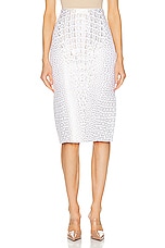ALAÏA Pencil Skirt in Blanc, view 1, click to view large image.