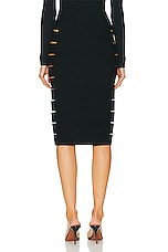ALAÏA Band Skirt in Noir, view 3, click to view large image.
