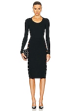 ALAÏA Band Skirt in Noir, view 4, click to view large image.