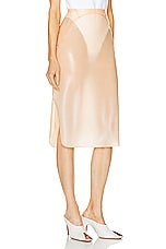 ALAÏA Pencil Skirt in Peche, view 2, click to view large image.