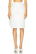ALAÏA Patent Leather Pencil Skirt in Blanc, view 1, click to view large image.
