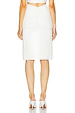 ALAÏA Patent Leather Pencil Skirt in Blanc, view 3, click to view large image.
