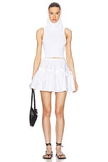 ALAÏA Skater Skirt in Blanc, view 5, click to view large image.